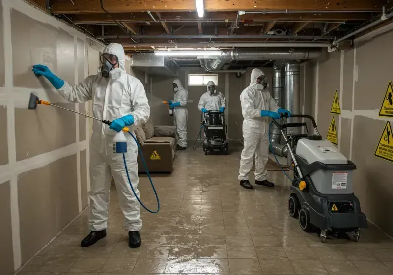 Basement Moisture Removal and Structural Drying process in Coldwater, MI